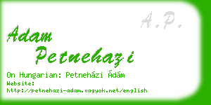 adam petnehazi business card
