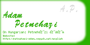 adam petnehazi business card